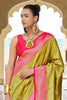 Precious Mustard Yellow Zari Woven Silk Haldi Wear Saree With Blouse