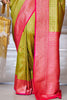 Precious Mustard Yellow Zari Woven Silk Haldi Wear Saree With Blouse