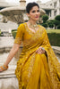 Dazzling Mustard Sequins Work Tissue Silk Haldi Wear Saree With Blouse