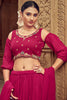 Lovely Rani Pink Embroidered Georgette Engagement Wear Lehenga Choli