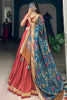 Endearing Red Lace Work Chinon Silk Traditional Lehenga Choli