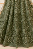Awesome Olive Green Stone Work Net Mehendi Wear Lehenga Choli