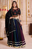 Attractive Black Thread Embroidered Cotton Traditional Lehenga Choli With Dupatta