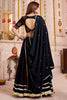 Attractive Black Thread Embroidered Cotton Traditional Lehenga Choli With Dupatta