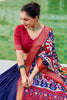 Magnetic Blue Patola Printed Silk Onam Special Lehenga Choli
