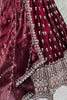 Fantastic Dark Maroon Embroidered Silk Engagement Wear Lehenga Choli