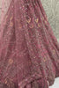 Appealing Pink Dori Embroidered Net Bridal Lehenga Choli With Dupatta