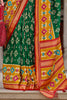 Adorable Green Printed Silk Event Wear Saree With Blouse