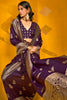 Beautiful Wine Color Zari Weaving Silk Event Wear Saree With Blouse