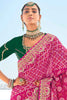 Memorable Rani Pink Bandhani Printed Georgette Wedding Wear Saree