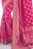 Memorable Rani Pink Bandhani Printed Georgette Wedding Wear Saree
