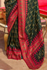 Stunning Green Digital Printed Silk Mehendi Wear Saree With Blouse