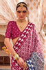 Alluring Wine Digital Printed Silk Casual Wear Saree With Blouse