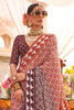 Lovable Brown Digital Printed Silk Event Wear Saree With Blouse
