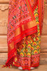Captivating Yellow Patola Print Silk Festival Wear Saree With Blouse