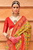 Captivating Yellow Patola Print Silk Festival Wear Saree With Blouse