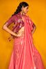 Ravishing Pink Zari Weaving Silk Function Wear Saree With Blouse
