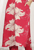 Lovely Red Floral Printed Rayon Casual Wear Kurti With Pant