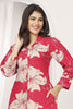 Lovely Red Floral Printed Rayon Casual Wear Kurti With Pant