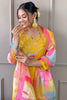 Beautiful Yellow Embroidered Viscose Pant Suit With Dupatta