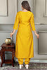 Beautiful Yellow Embroidered Viscose Pant Suit With Dupatta