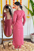 Captivating Dark Pink Embroidered Viscose Pant Suit With Dupatta