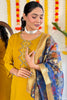 Marvelous Mustard Embroidered Viscose Pant Suit With Dupatta