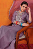 Beautiful Purple Embroidered Silk Function Wear Palazzo Suit