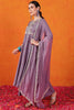 Beautiful Purple Embroidered Silk Function Wear Palazzo Suit