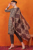Mesmerizing Brown Printed Cotton Traditional Pant Suit