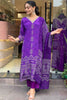 Amazing Purple Printed Crepe Pant Suit With Bandhani Dupatta