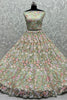 Pretty Light Green Multi-Thread Work Net Bridesmaid Lehenga Choli