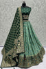 Lavish Sea Green Mirror Work Georgette Traditional Lehenga Choli With Dupatta