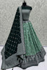 Captivating Sea Green Zari Weaving Georgette Festival Wear Lehenga Choli