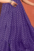 Enchanting Purple Bandhani Printed Georgette Navratri Gown