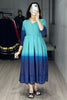 Glamorous Sky-Blue Chikankari Cotton Party Wear Dress