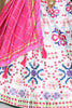 Wonderful White Digital Printed Art Silk Traditional Lehenga Choli
