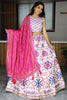 Wonderful White Digital Printed Art Silk Traditional Lehenga Choli