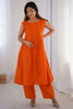 Glamorous Orange Plain Cotton Casual Wear Co-Ord Set