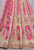 Awesome Cream Embroidered Organza Silk Bridesmaid Lehenga Choli