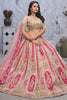 Awesome Cream Embroidered Organza Silk Bridesmaid Lehenga Choli
