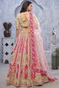 Awesome Cream Embroidered Organza Silk Bridesmaid Lehenga Choli