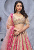 Awesome Cream Embroidered Organza Silk Bridesmaid Lehenga Choli