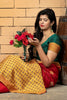 Fantastic Red Weaving Banarasi Silk Festival Wear Saree With Blouse