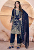 Beautiful Navy-Blue Embroidered Georgette Festival Wear Pant Suit