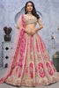 Awesome Cream Embroidered Organza Silk Bridesmaid Lehenga Choli