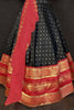 Alluring Black Zari Weaving Jacquard Traditional Lehenga Choli