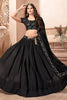 Precious Black Georgette Party Wear Lehenga Choli With Dupatta