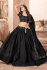 Precious Black Georgette Party Wear Lehenga Choli With Dupatta