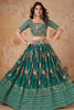 Majestic Green Digital Printed Georgette Festival Wear Lehenga Choli